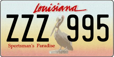 LA license plate ZZZ995