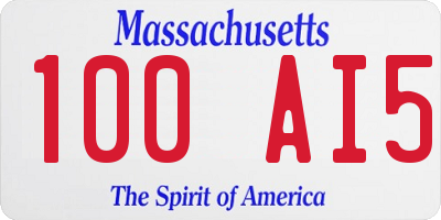 MA license plate 100AI5