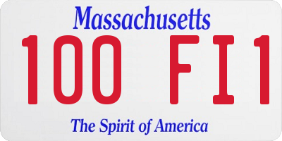 MA license plate 100FI1