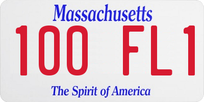 MA license plate 100FL1