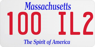 MA license plate 100IL2