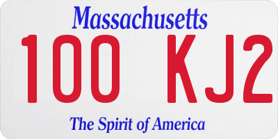 MA license plate 100KJ2