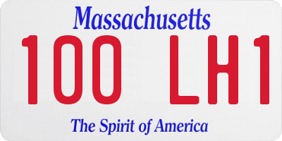 MA license plate 100LH1