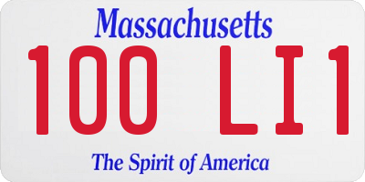 MA license plate 100LI1