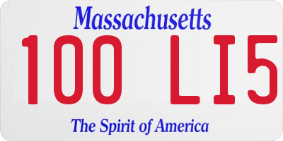 MA license plate 100LI5