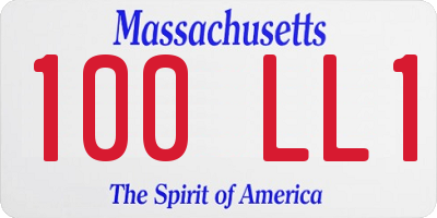 MA license plate 100LL1