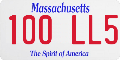 MA license plate 100LL5