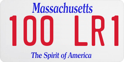 MA license plate 100LR1