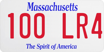 MA license plate 100LR4