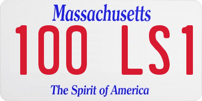 MA license plate 100LS1