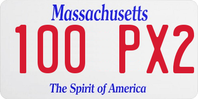 MA license plate 100PX2