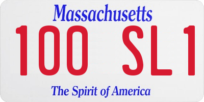 MA license plate 100SL1