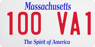 MA license plate 100VA1