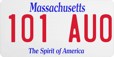 MA license plate 101AU0