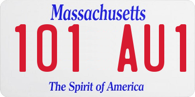 MA license plate 101AU1