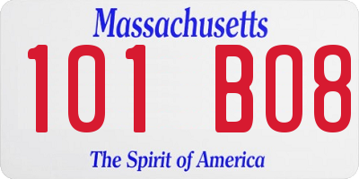 MA license plate 101BO8