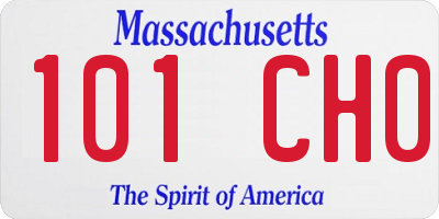 MA license plate 101CH0