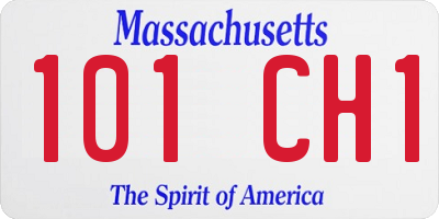 MA license plate 101CH1