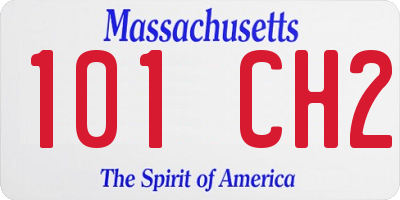 MA license plate 101CH2