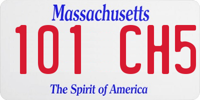 MA license plate 101CH5