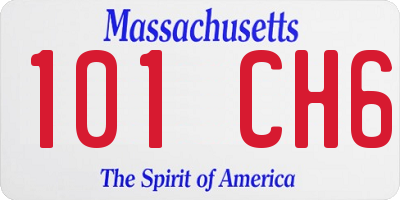 MA license plate 101CH6