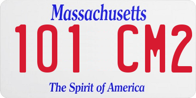 MA license plate 101CM2