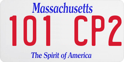 MA license plate 101CP2