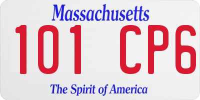 MA license plate 101CP6