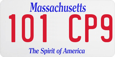 MA license plate 101CP9