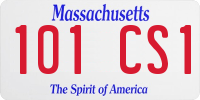 MA license plate 101CS1