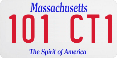 MA license plate 101CT1