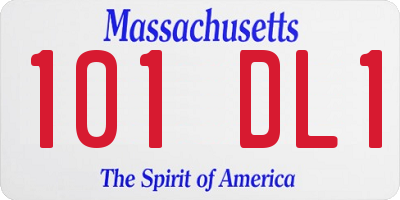 MA license plate 101DL1