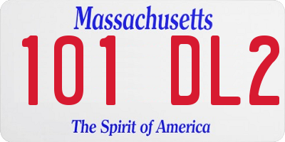 MA license plate 101DL2