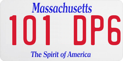 MA license plate 101DP6