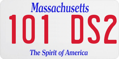 MA license plate 101DS2