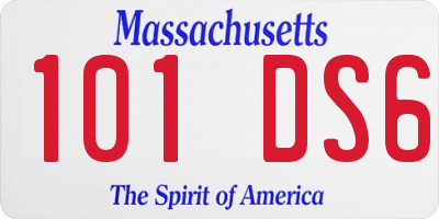 MA license plate 101DS6