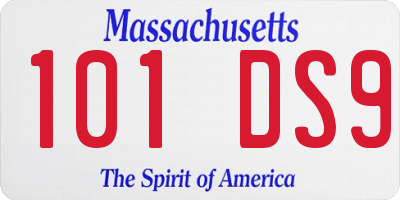 MA license plate 101DS9