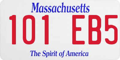 MA license plate 101EB5