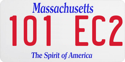 MA license plate 101EC2