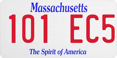 MA license plate 101EC5