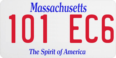 MA license plate 101EC6