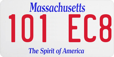 MA license plate 101EC8