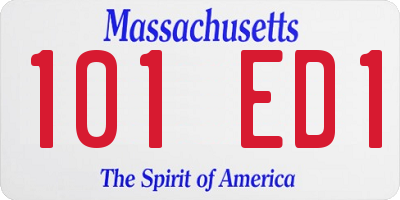 MA license plate 101ED1