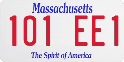 MA license plate 101EE1