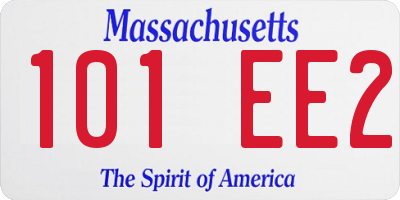 MA license plate 101EE2