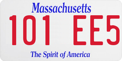 MA license plate 101EE5