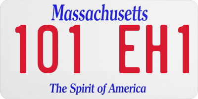 MA license plate 101EH1