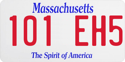 MA license plate 101EH5