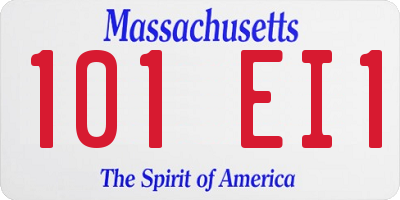 MA license plate 101EI1