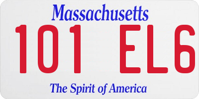 MA license plate 101EL6